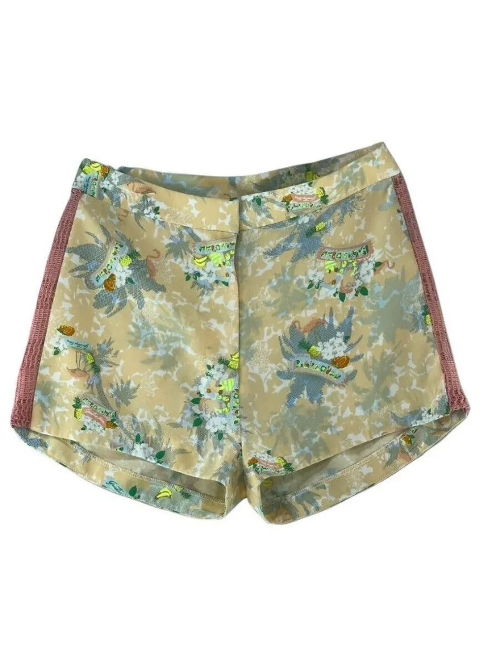 Playhound Beige Graphic Print Shorts Size M